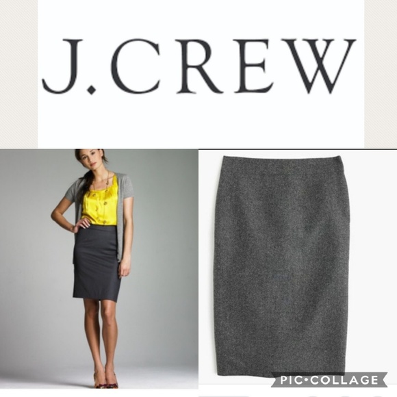 J. Crew Dresses & Skirts - J.Crew Charcoal Gray Wool No.2 Pencil  Skirt